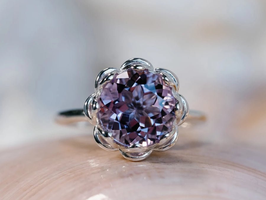 14k Rose De France Large Amethyst Cocktail Ring