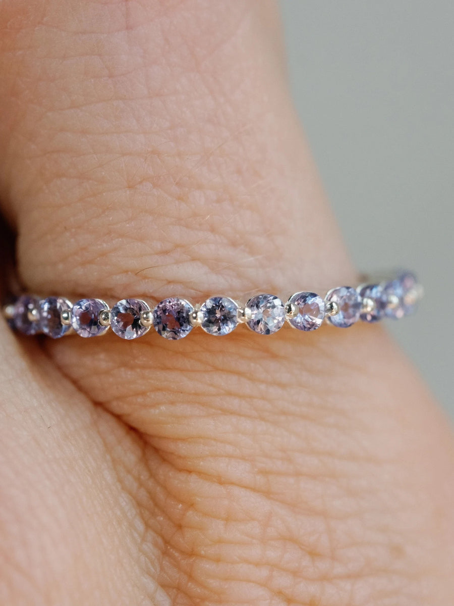 14k Natural Tanzanite Wedding Band