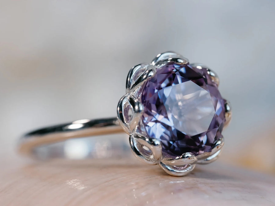 14k Rose De France Large Amethyst Cocktail Ring