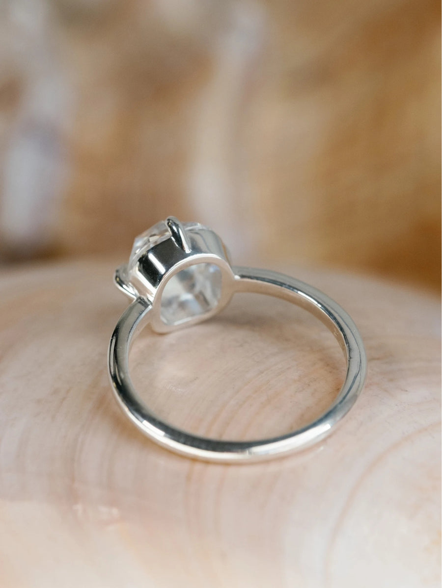 Antique Rose Cut Moissanite Ring