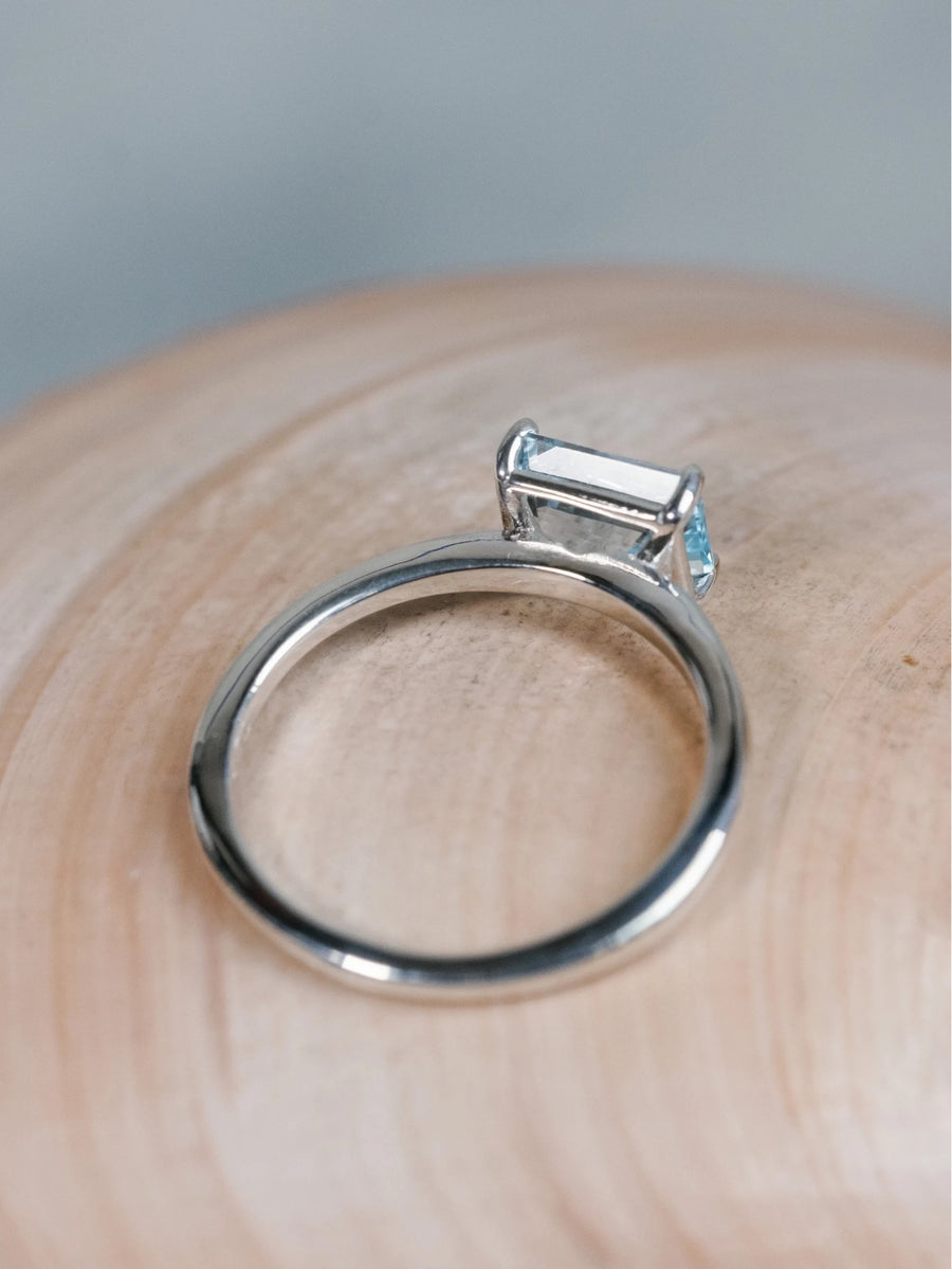 14k Sky Blue Topaz Ring, Natural Blue Topaz Ring