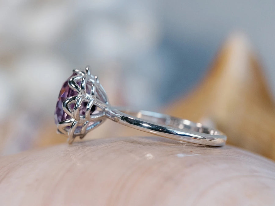 14k Rose De France Large Amethyst Cocktail Ring