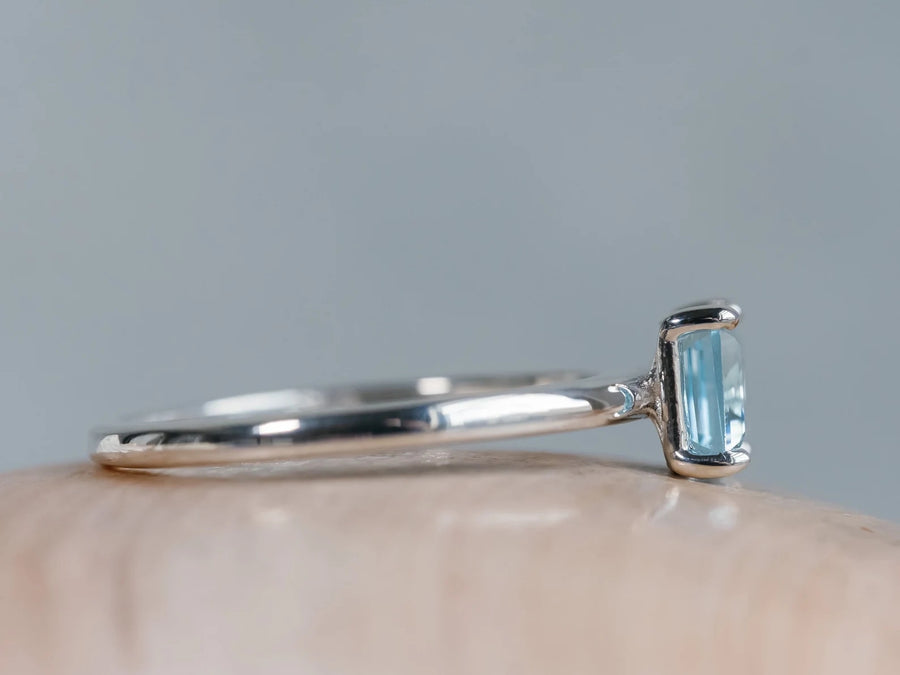 14k Sky Blue Topaz Ring, Natural Blue Topaz Ring