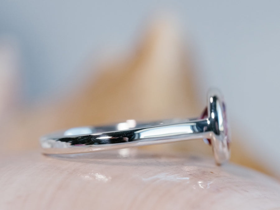 14k Pink Topaz Bezel Ring