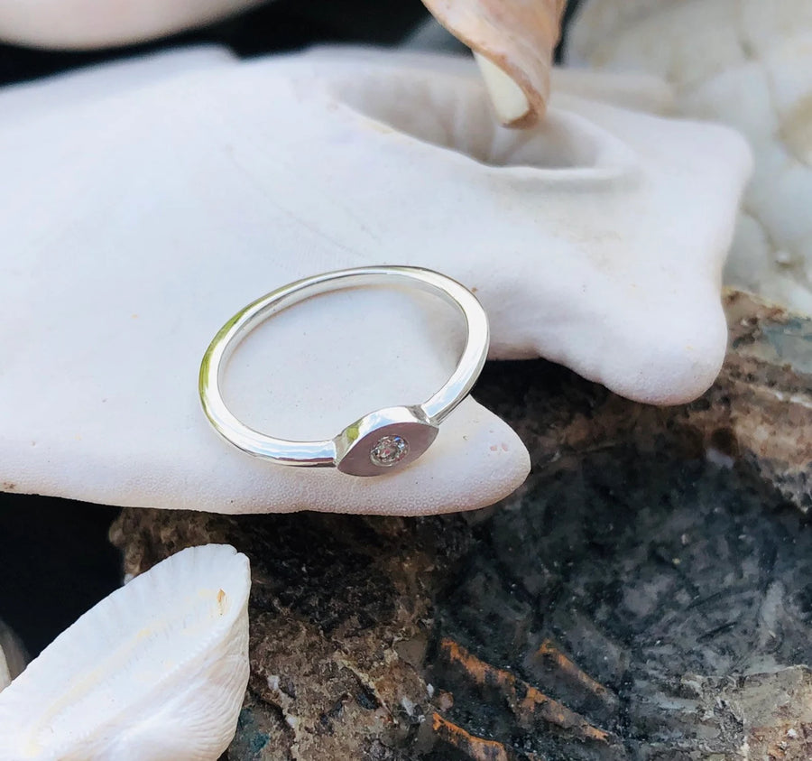 Diamond Evil Eye Ring