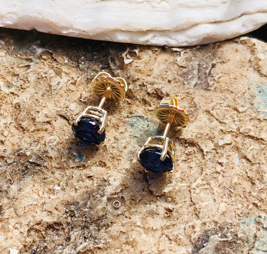 Blue Sapphire 2.00 ct. September Birthstone Stud Earrings