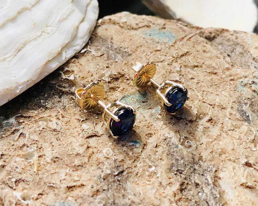 Blue Sapphire 2.00 ct. September Birthstone Stud Earrings