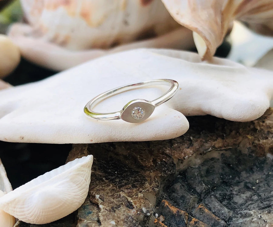 Diamond Evil Eye Ring