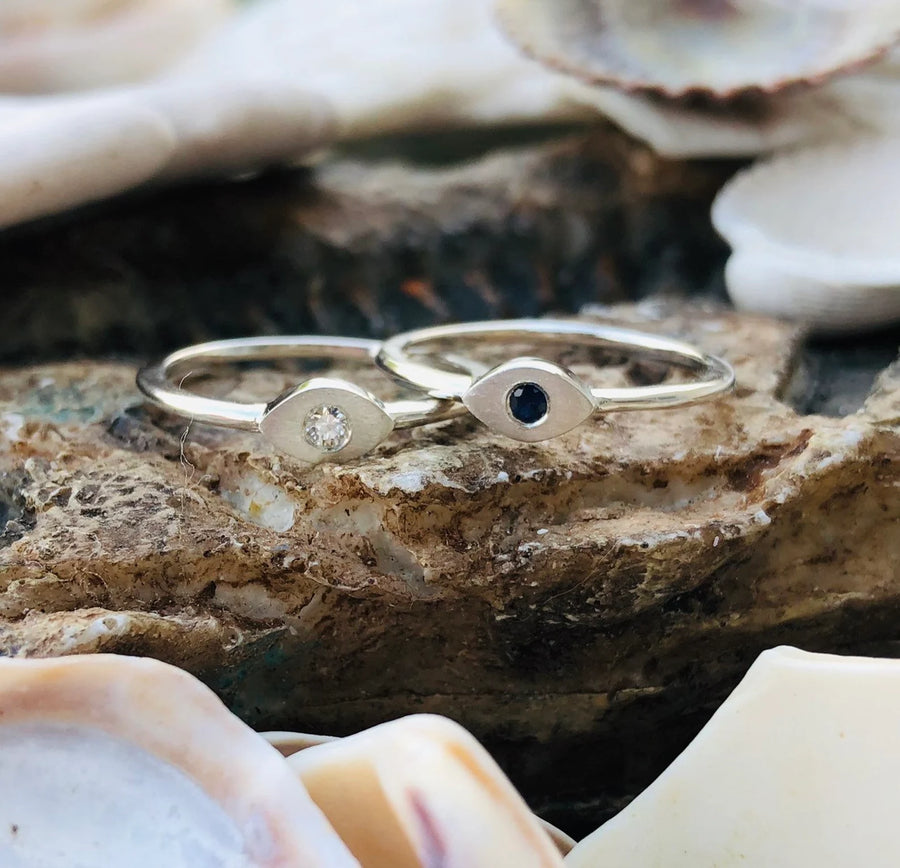 Diamond Evil Eye Ring