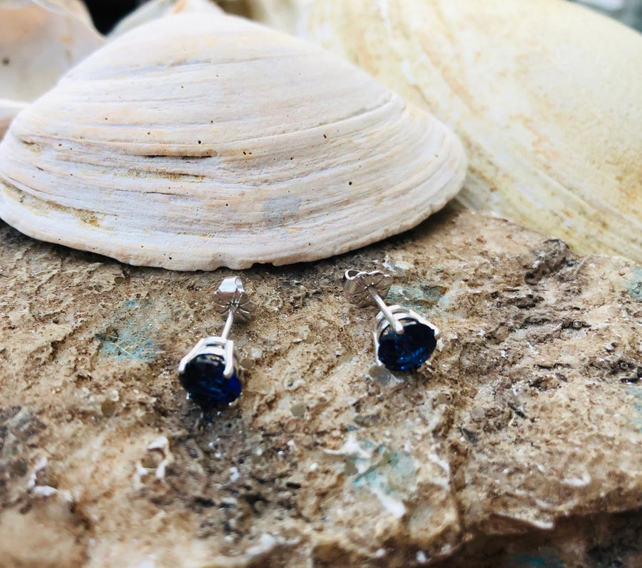 Blue Sapphire 2.00 ct. September Birthstone Stud Earrings