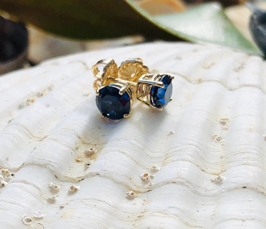 Blue Sapphire 2.00 ct. September Birthstone Stud Earrings