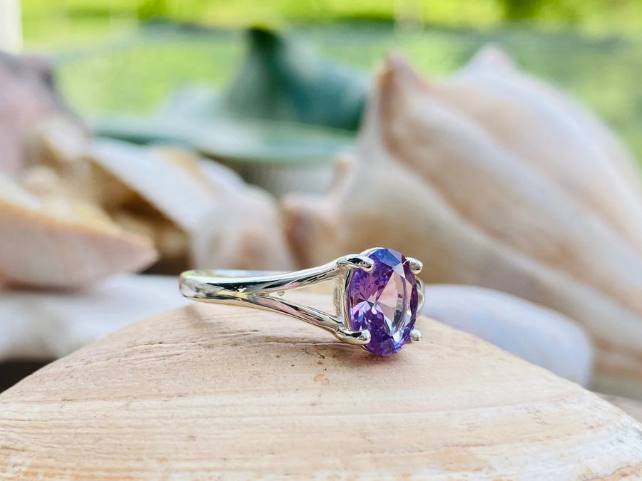 Oval Alexandrite Solitaire Ring