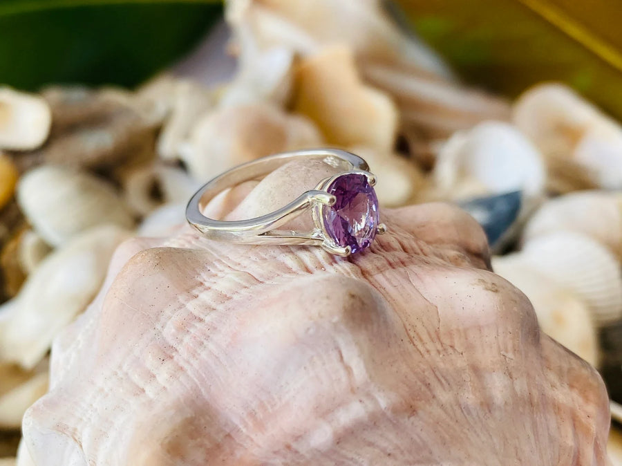 Oval Alexandrite Solitaire Ring