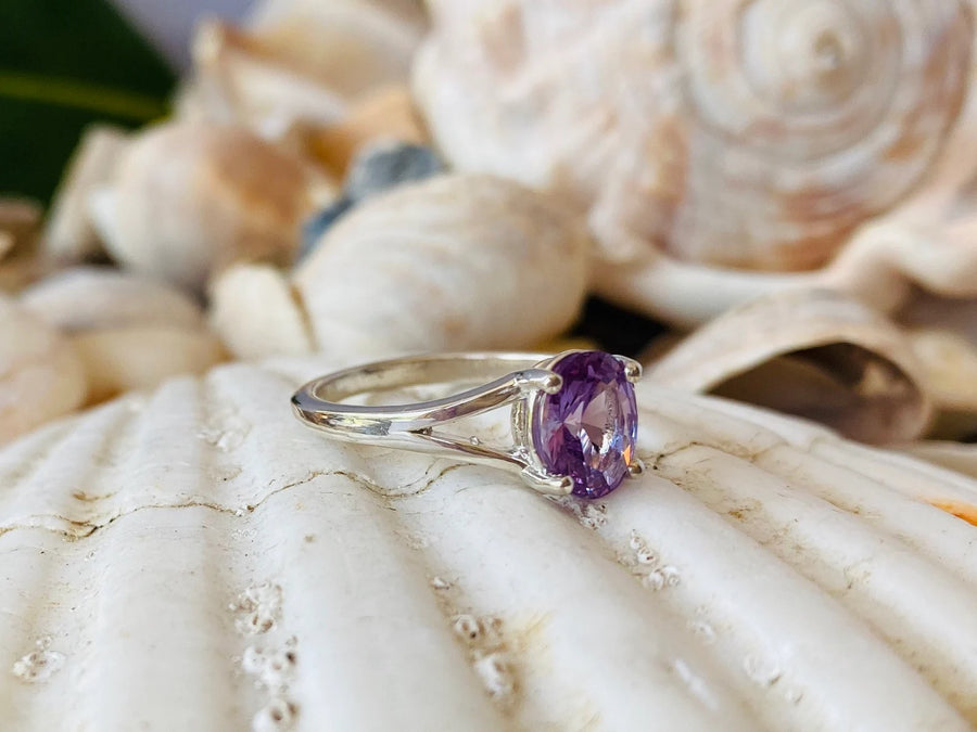 Oval Alexandrite Solitaire Ring