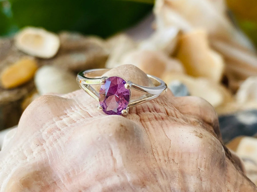 Oval Alexandrite Solitaire Ring