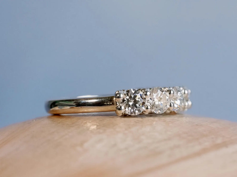 14k Lab Diamond Wedding Band Anniversary Ring