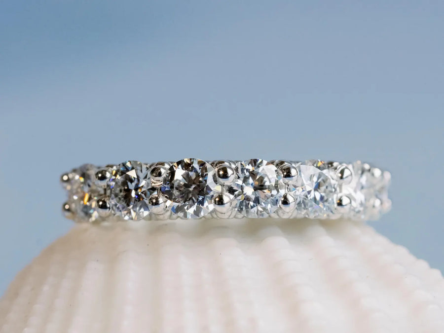 14k Lab Diamond Wedding Band Anniversary Ring