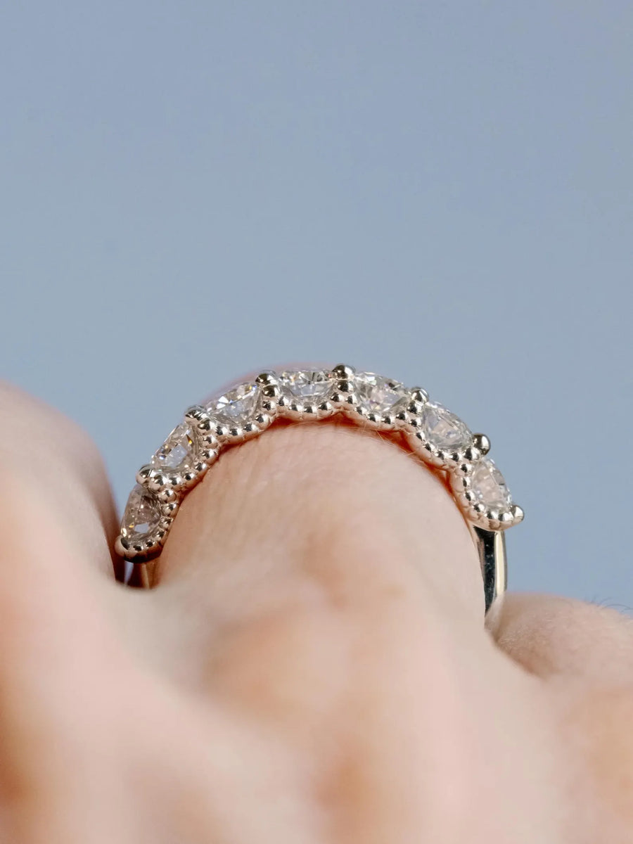 14k Lab Diamond Wedding Band Anniversary Ring