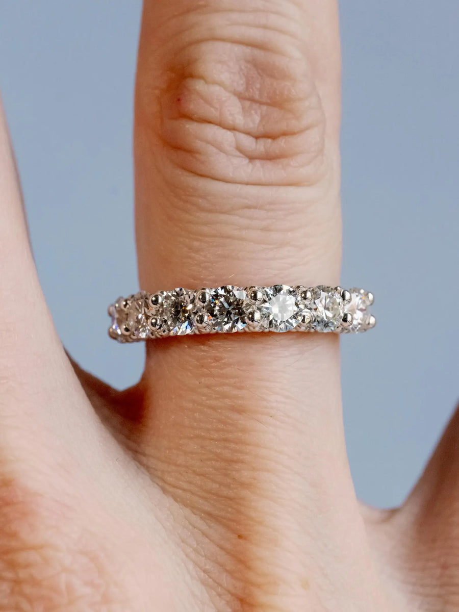 14k Lab Diamond Wedding Band Anniversary Ring