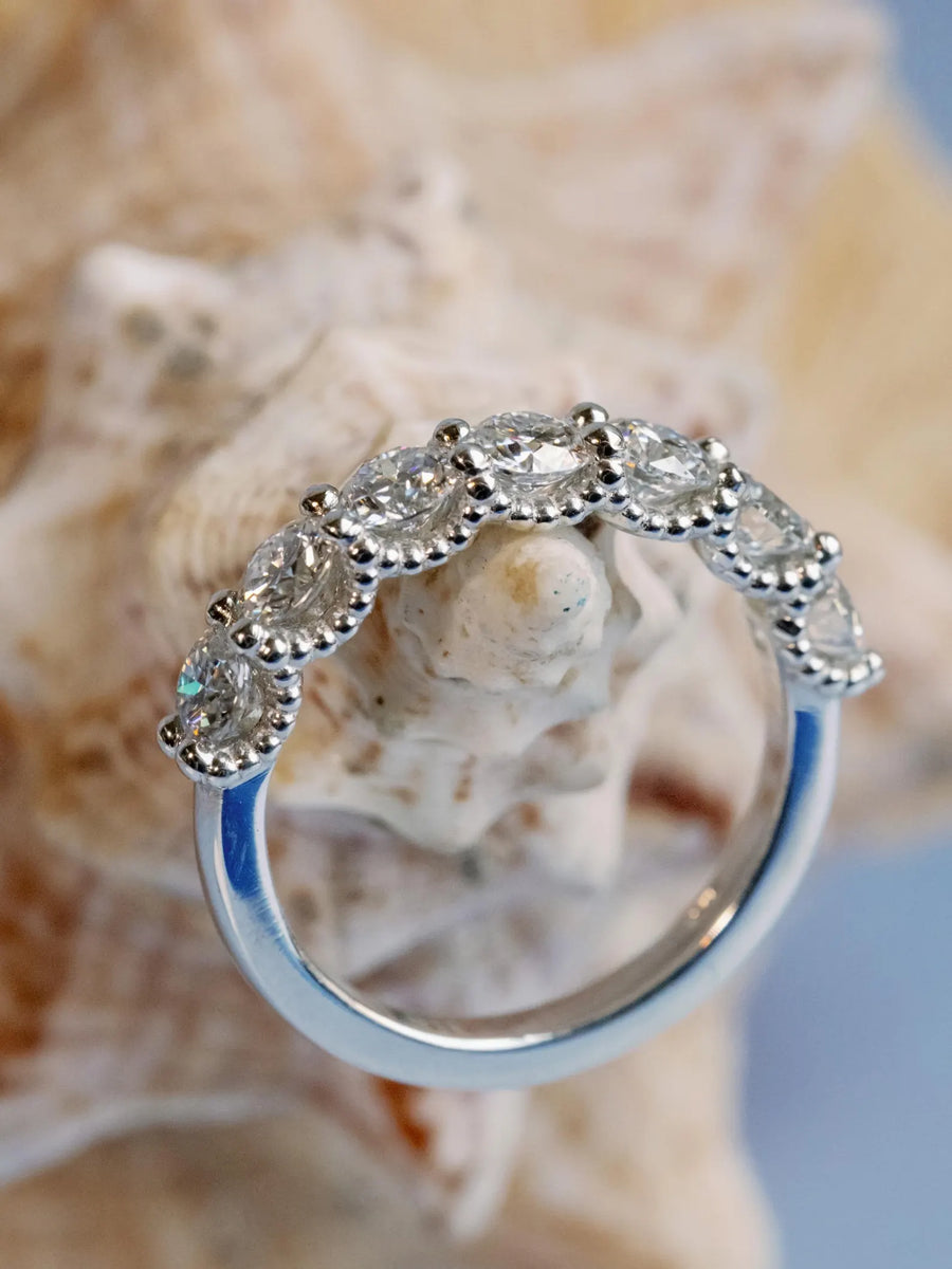 14k Lab Diamond Wedding Band Anniversary Ring