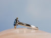 14k Cornflower Blue Asscher Cut 2.00ct Sapphire Bezel Ring