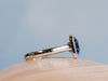 14k Cornflower Blue Asscher Cut 2.00ct Sapphire Bezel Ring