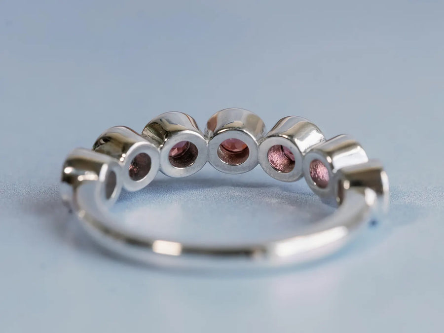 Rhodolite Natural Garnet Bezel Ring