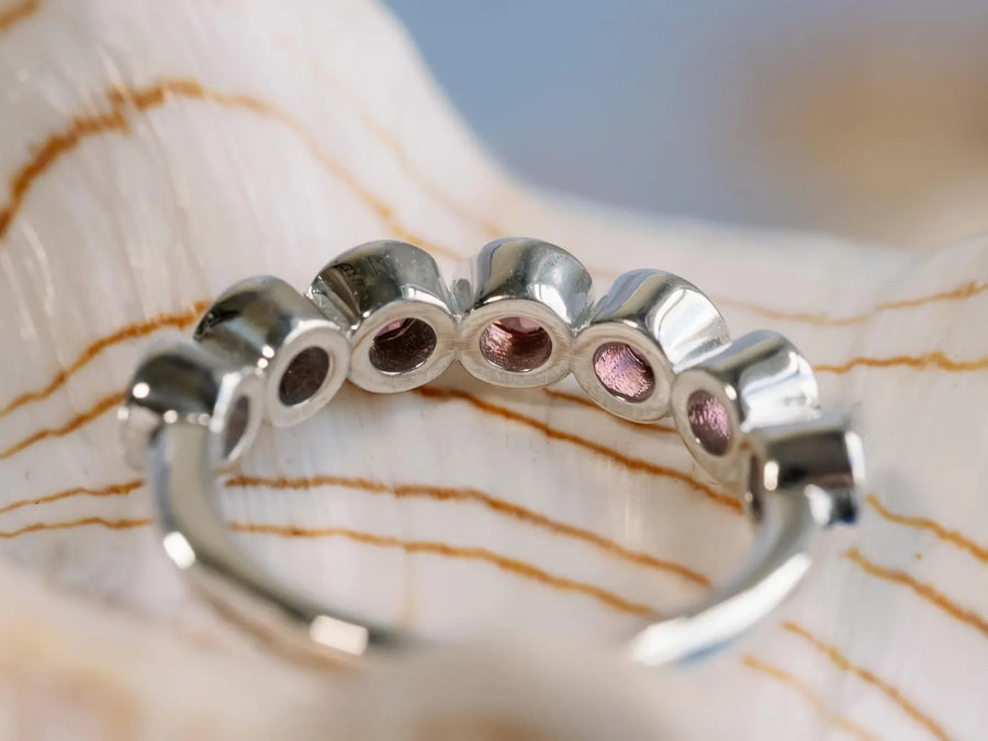 Rhodolite Natural Garnet Bezel Ring