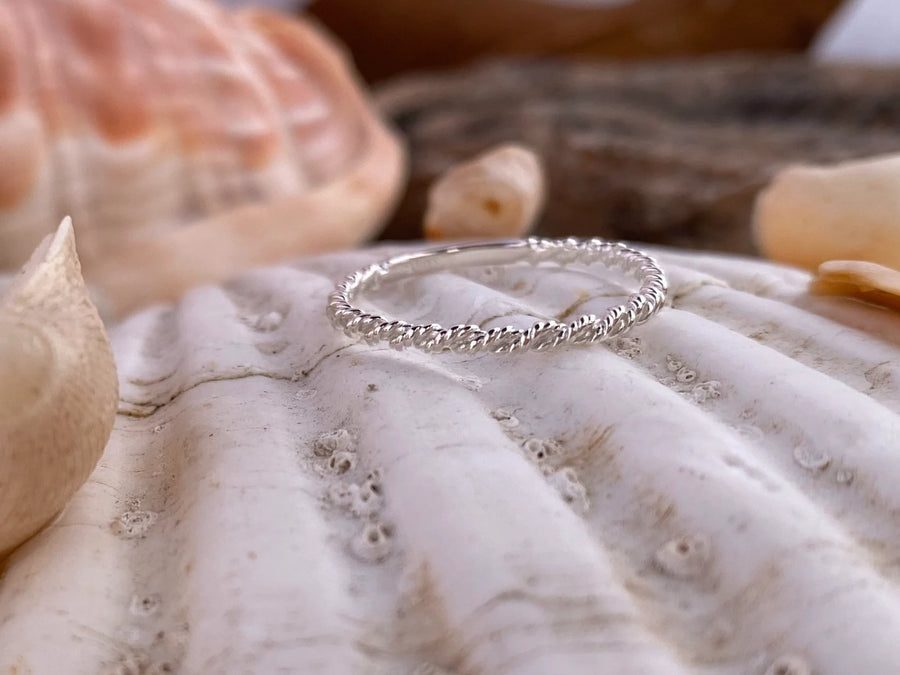 Gold Twisted Rope Stacking Ring