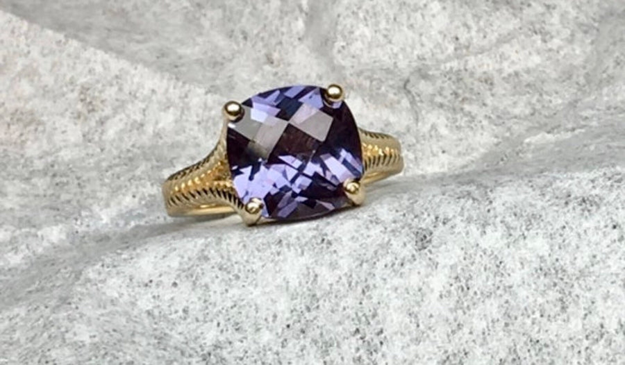 Large 4.00ct. Alexandrite Solitaire Ring