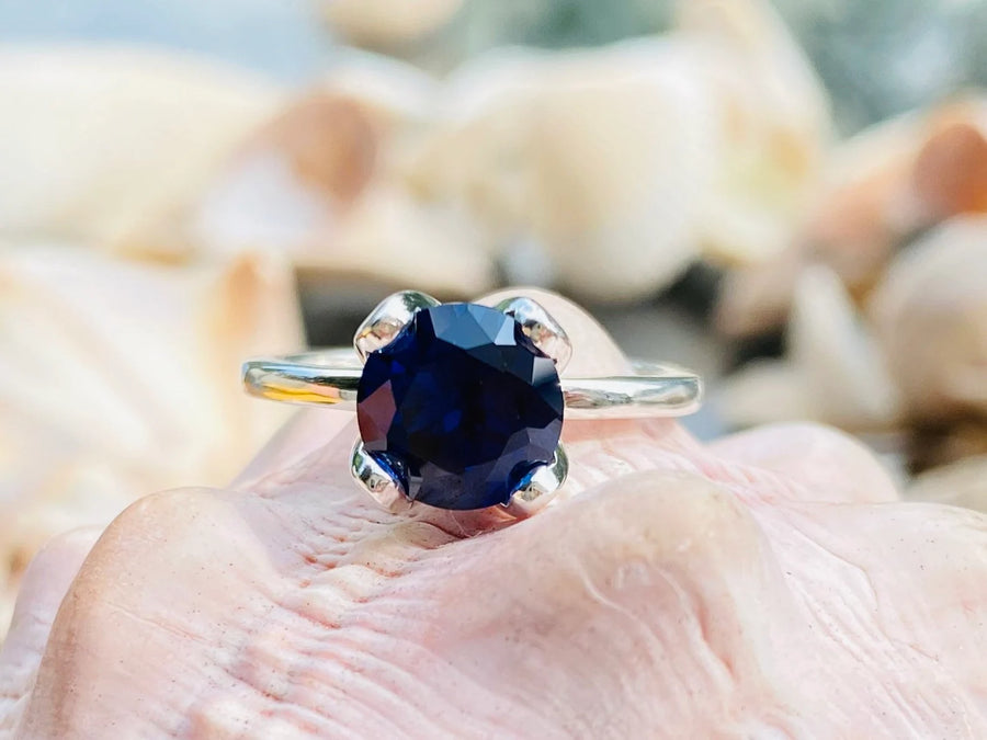 Blue 2.00 Carat Sapphire Solitaire Ring Sapphire Ring