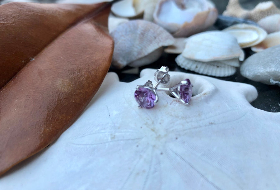 Purple Alexandrite Stud Earrings