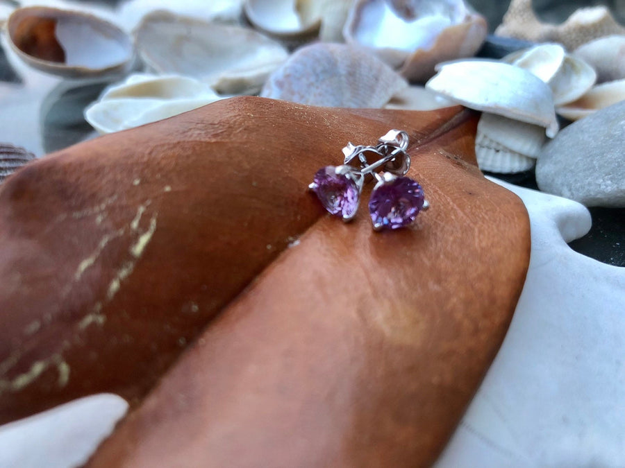 Purple Alexandrite Stud Earrings