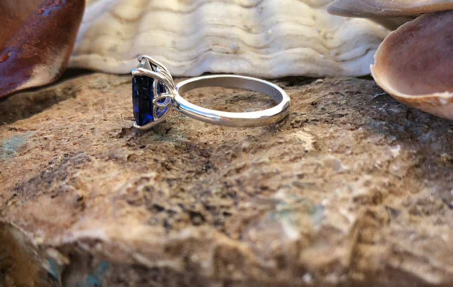 Radiant Cut Sapphire Solitaire Ring