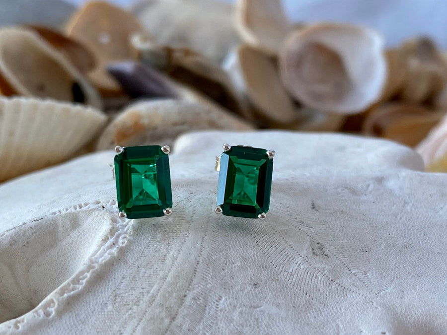 Emerald Stud Earrings