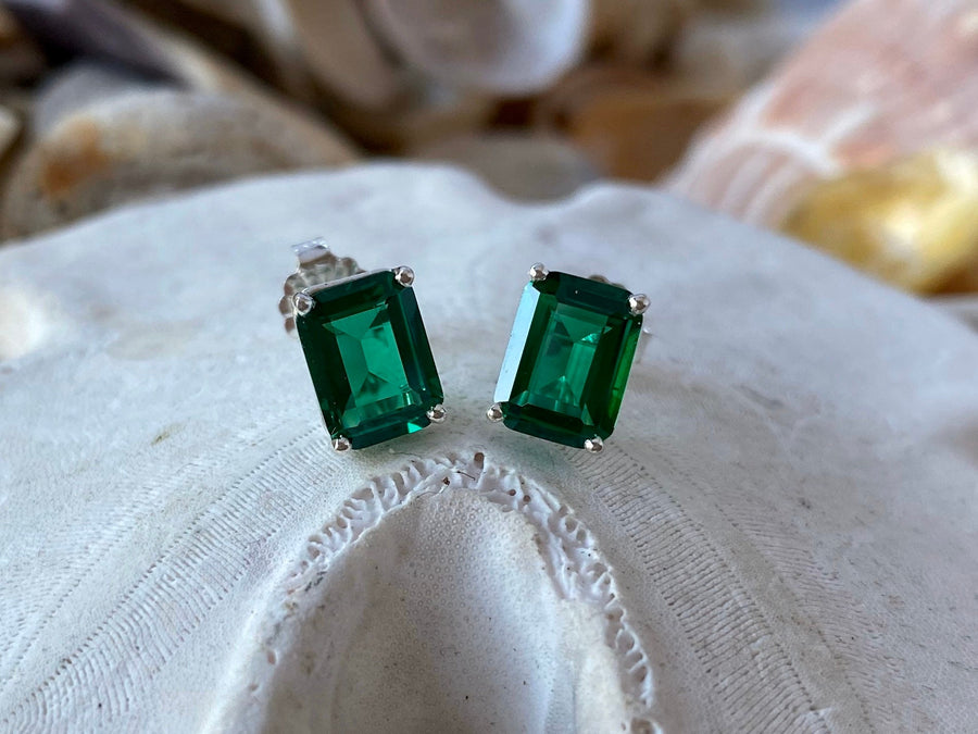 Emerald Stud Earrings