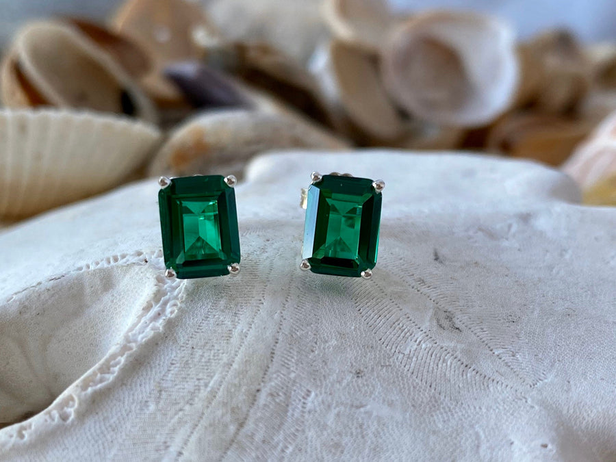 Emerald Stud Earrings