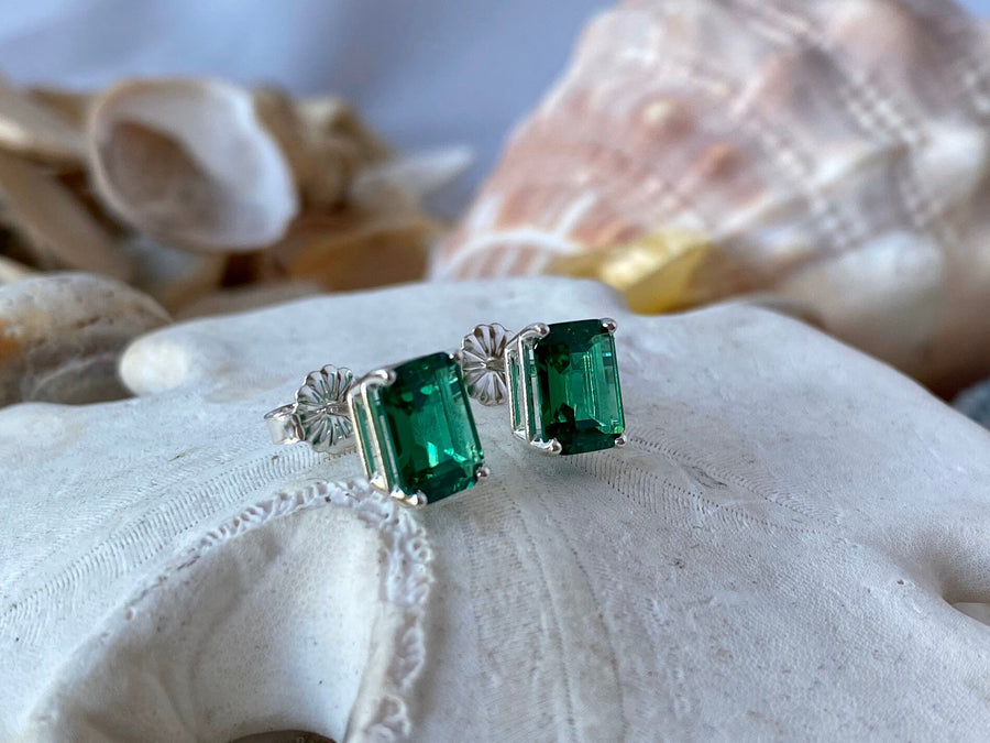 Emerald Stud Earrings