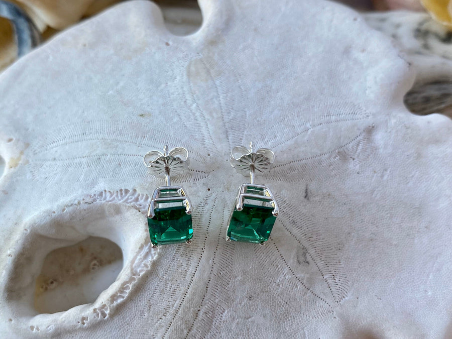 Emerald Stud Earrings