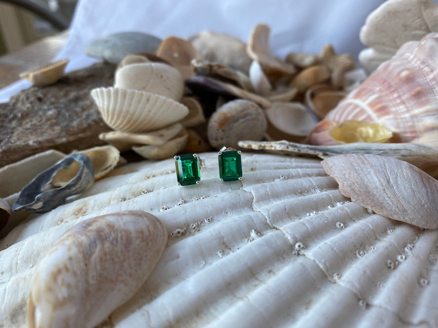 Emerald Stud Earrings