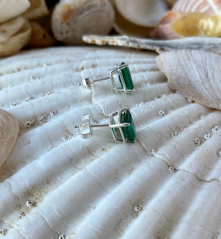 Emerald Stud Earrings