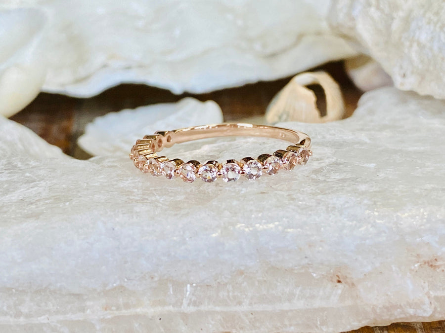 Natural Morganite Stacking Ring