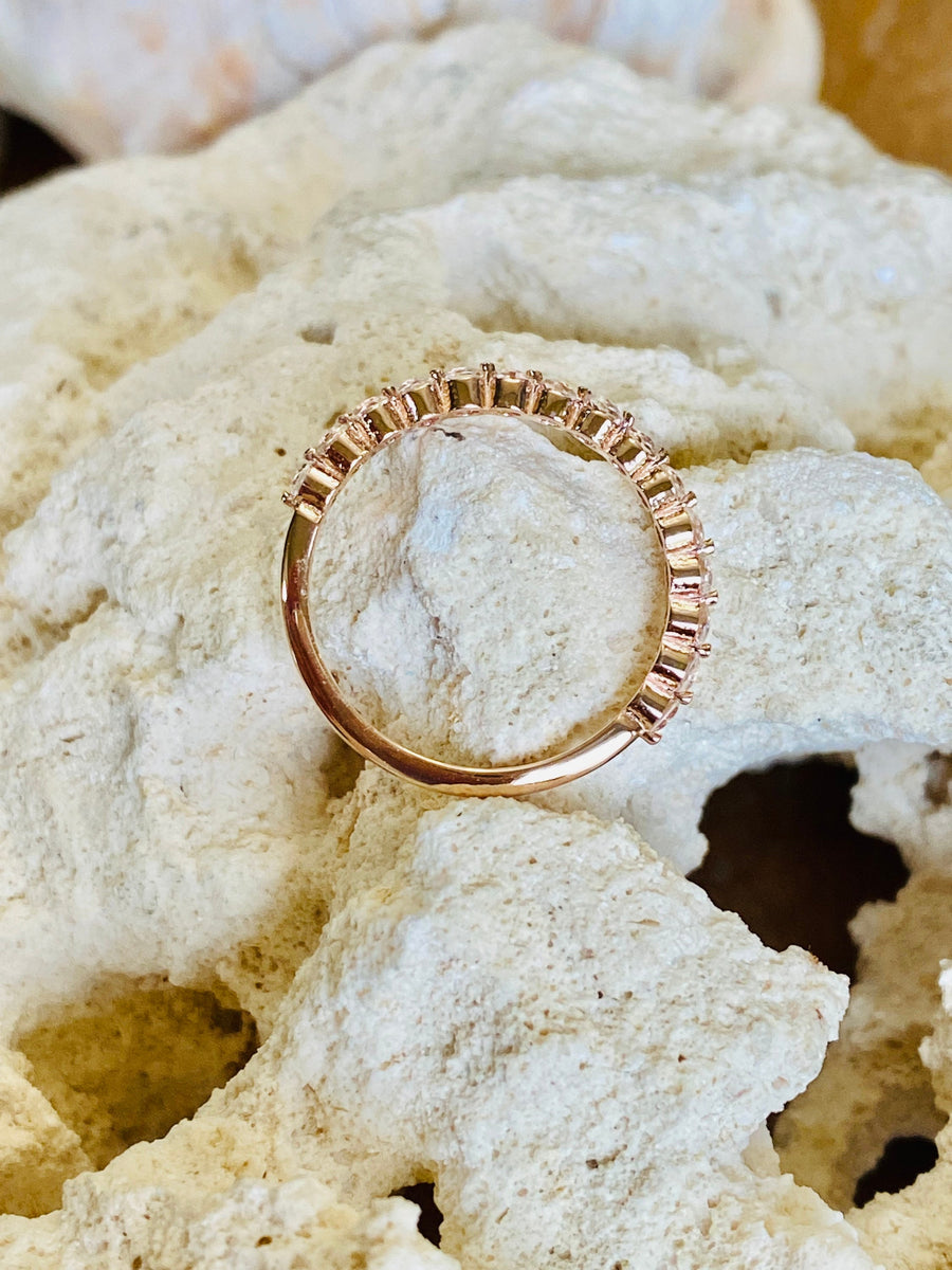 Natural Morganite Stacking Ring