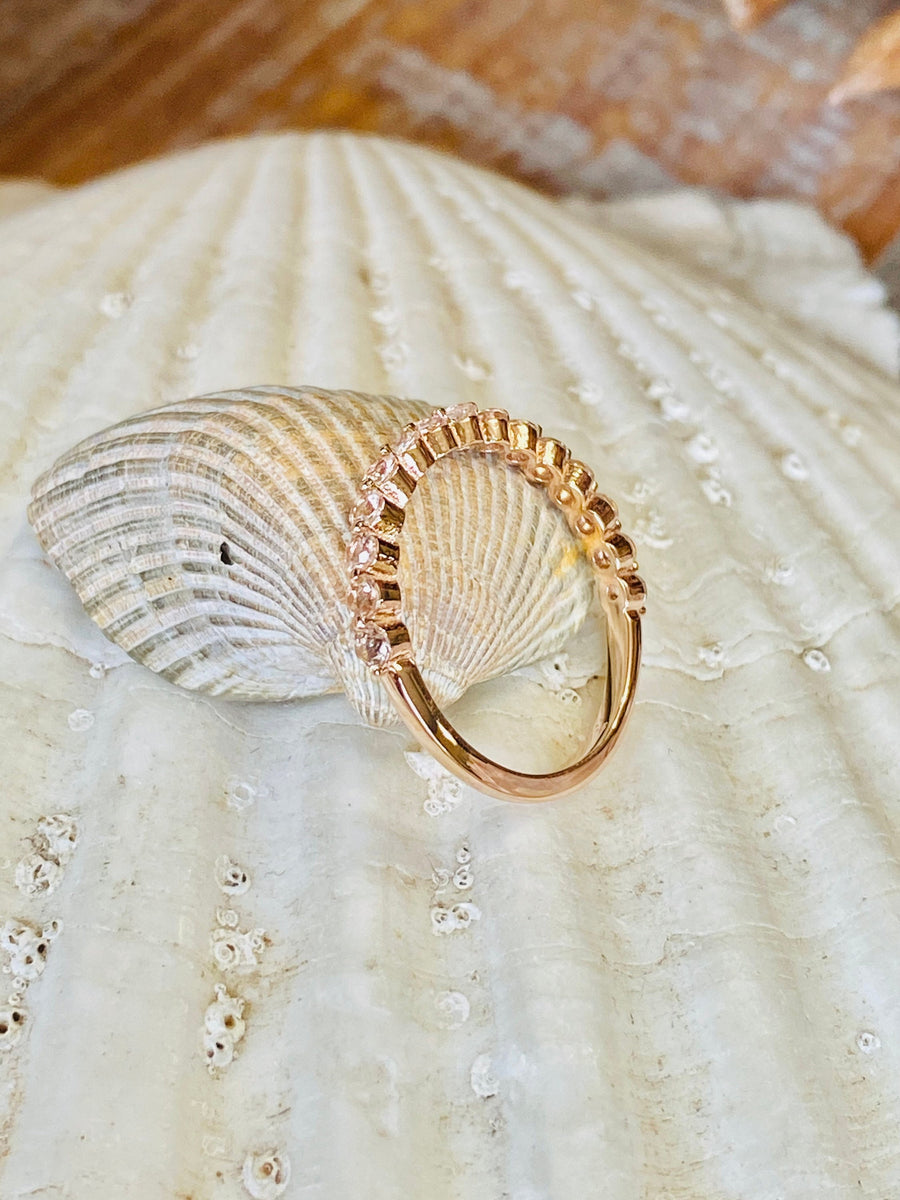 Natural Morganite Stacking Ring