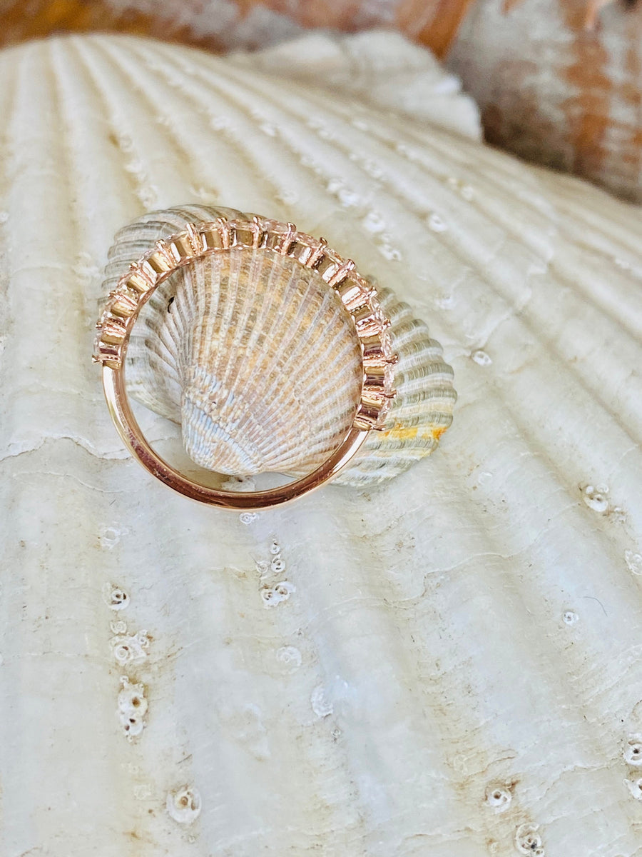 Natural Morganite Stacking Ring