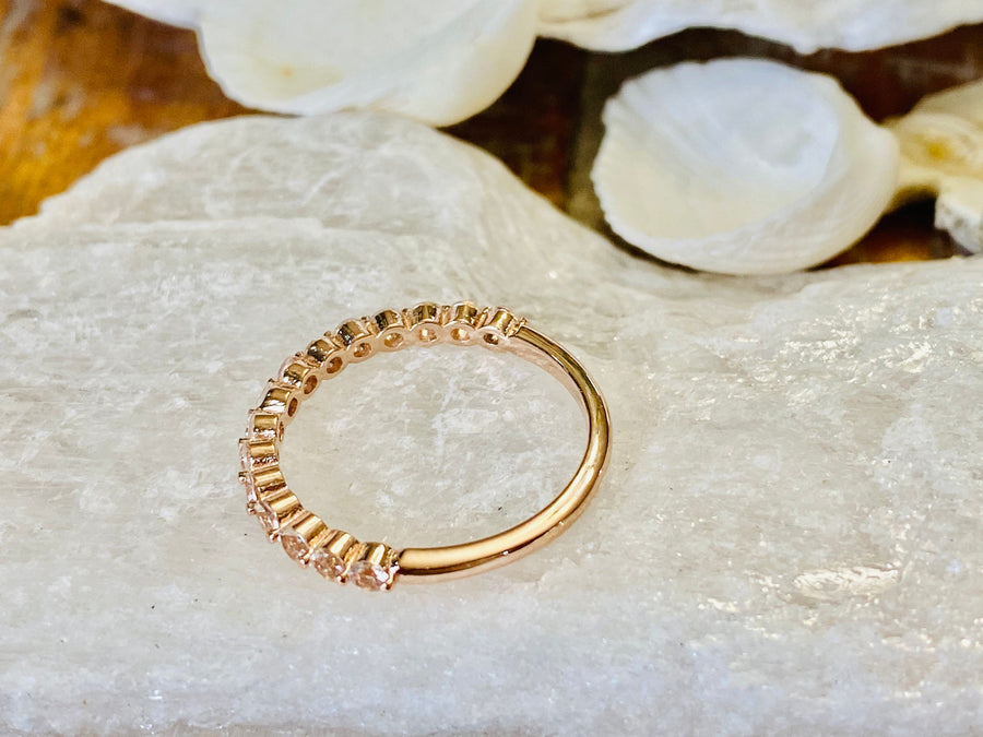 Natural Morganite Stacking Ring