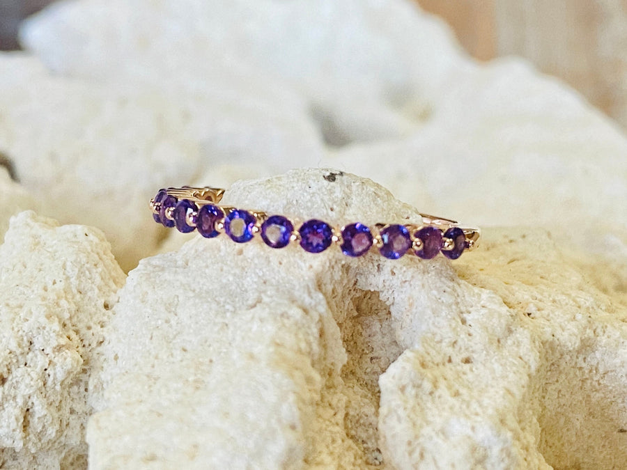 Natural Amethyst Stacking Ring