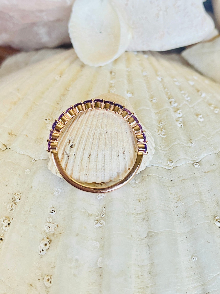 Natural Amethyst Stacking Ring