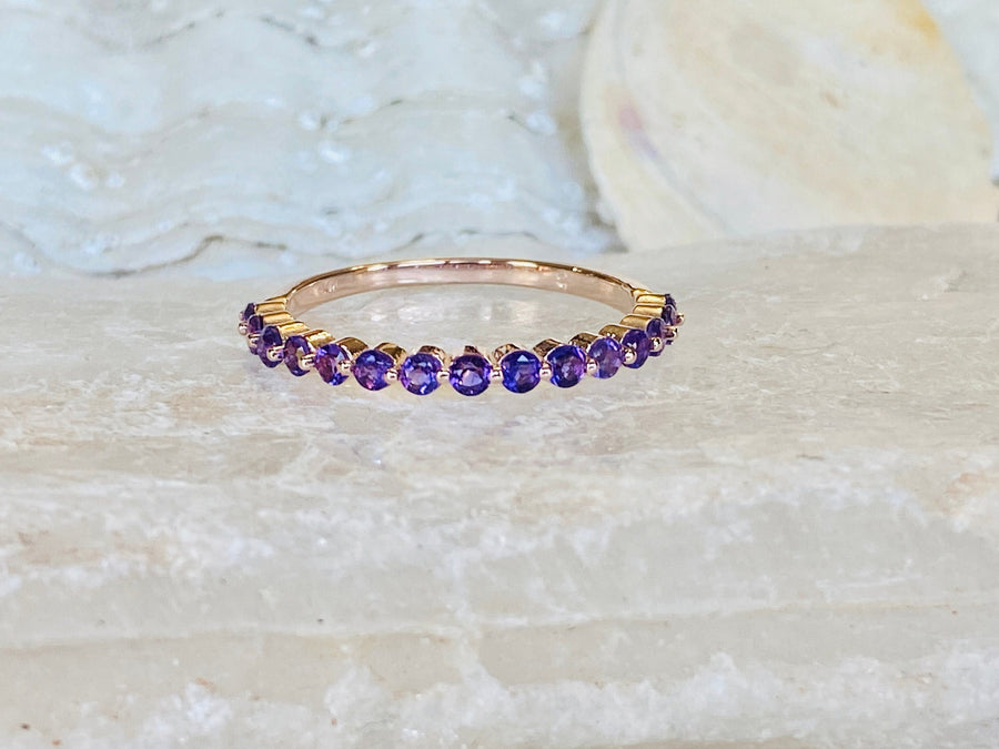 Natural Amethyst Stacking Ring