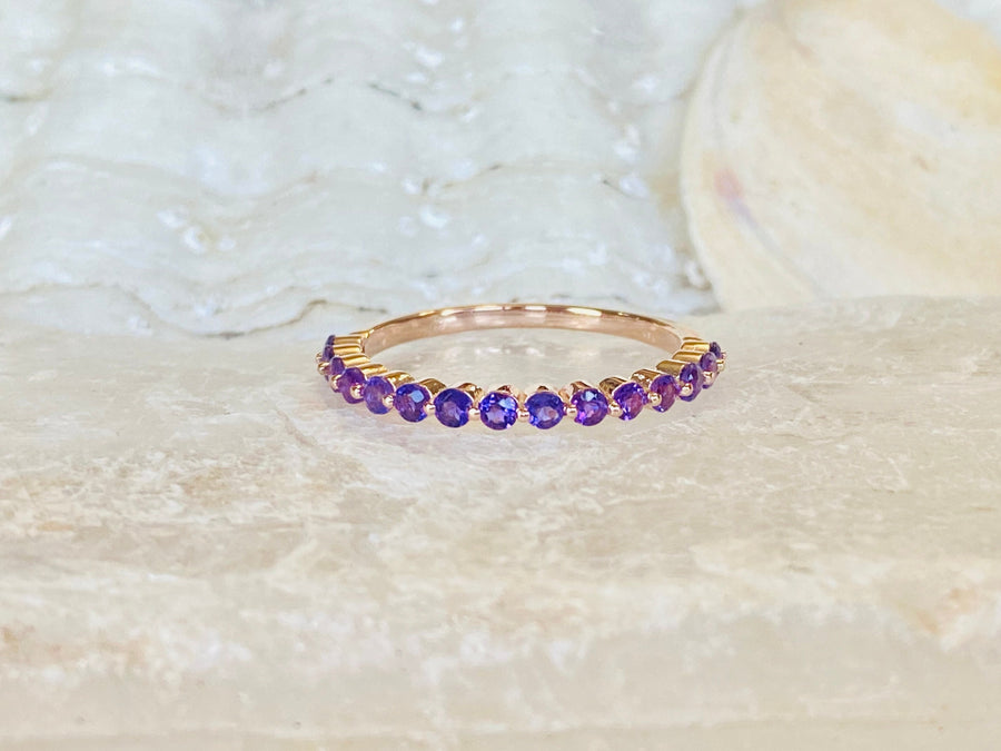 Natural Amethyst Stacking Ring